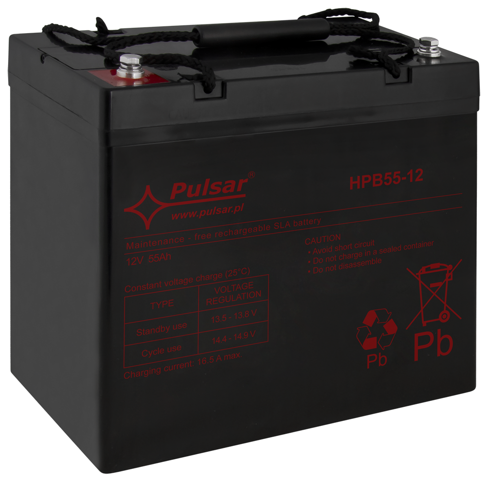 Acumulator 12V/55Ah Pulsar HPB55-12, [2],high-security.ro