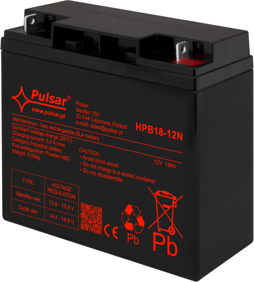 Acumulatori - Acumulator 18ah/12V HPB18-12N, high-security.ro