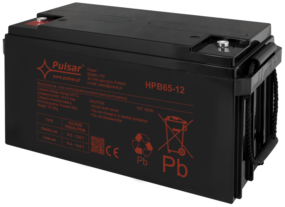 Acumulatori - Acumulator 65Ah/12V Pulsar HPB65-12, high-security.ro