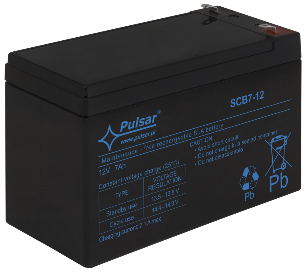 Acumulator 7Ah/12V SCB7-12, [2],high-security.ro