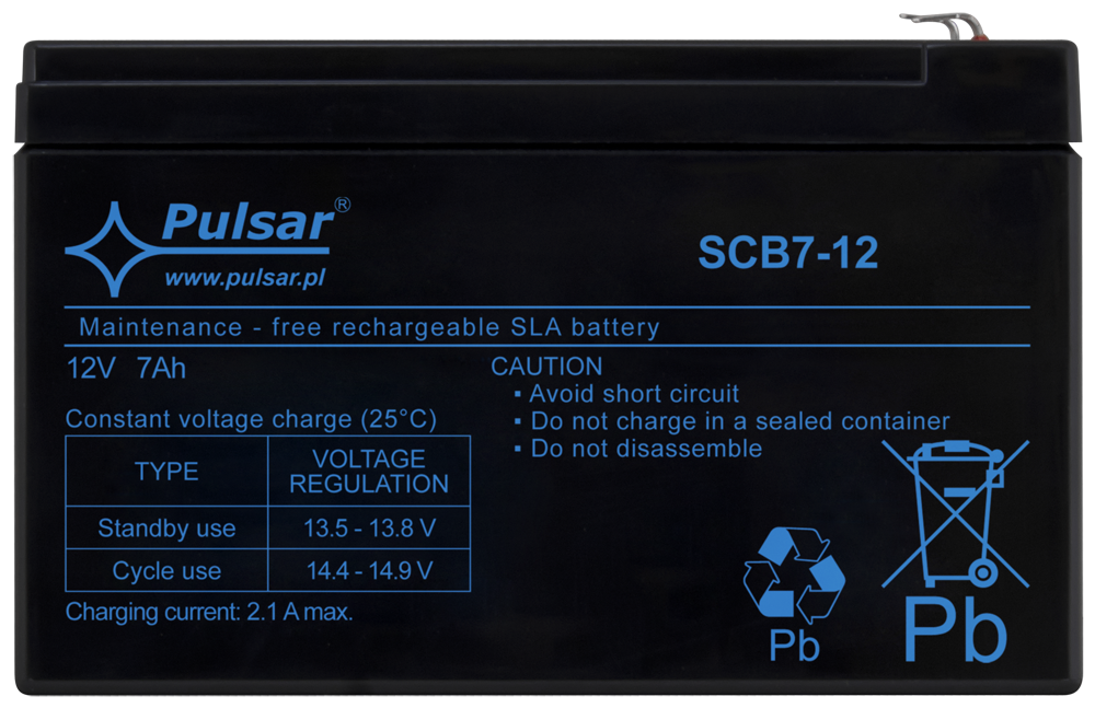 Acumulator 7Ah/12V SCB7-12, [3],high-security.ro