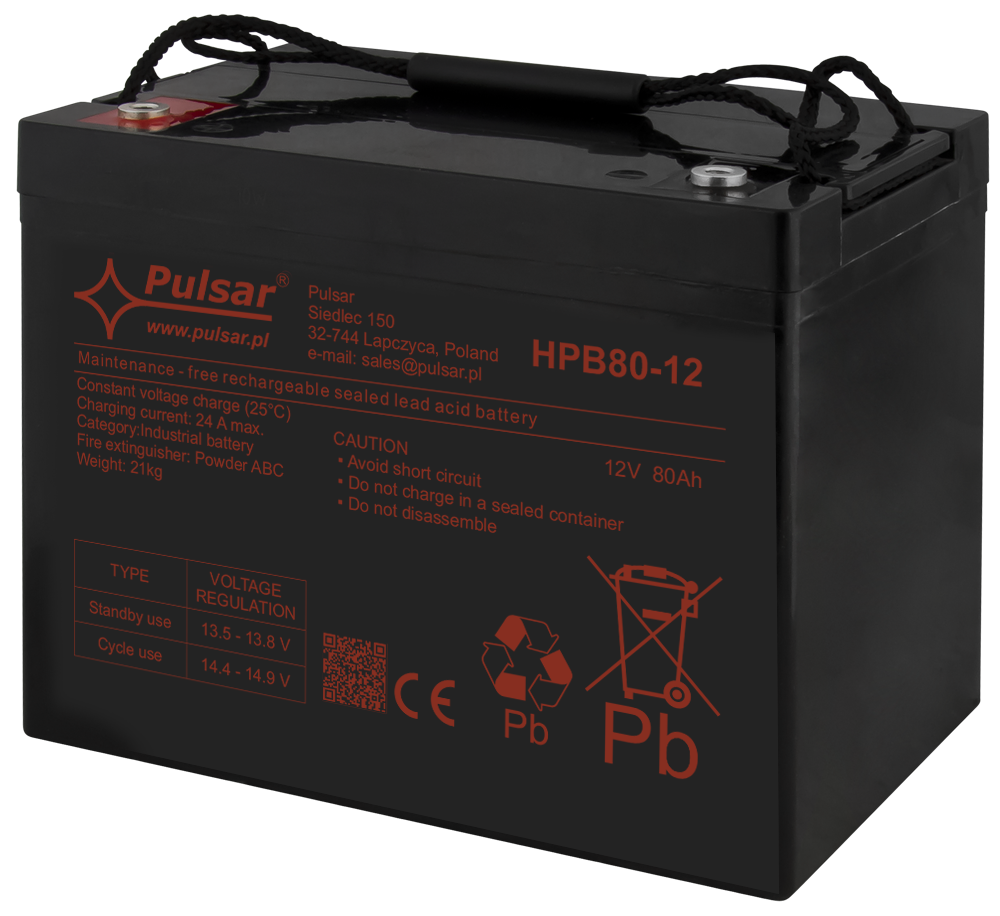 Acumulatori - Acumulator 80Ah/12V Pulsar HPB80-12, high-security.ro