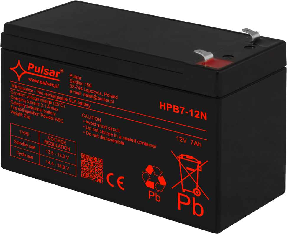 Acumulatori - Acumulator HPB 7Ah/12V HPB7-12N, high-security.ro