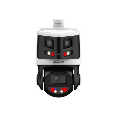 Camere IP - Cameră de rețea panoramică & PTZ cu lumină Starlight TiOC, 8MP + 4MP, zoom optic 10x SDT3E410-8P-MB-A-PV1, high-security.ro