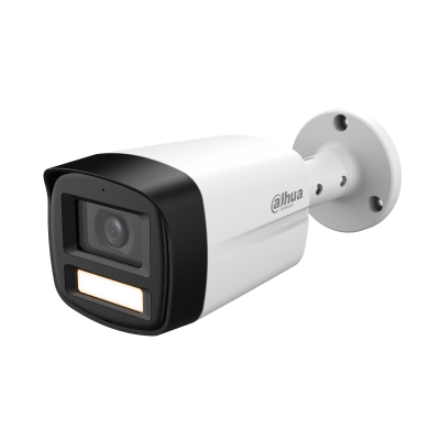 Camere analogice - Cameră de supraveghere bullet HDCVI, lentilă focală fixă, 5MP, Full-color DH-HAC-HFW1509TLMP-A-LED, high-security.ro