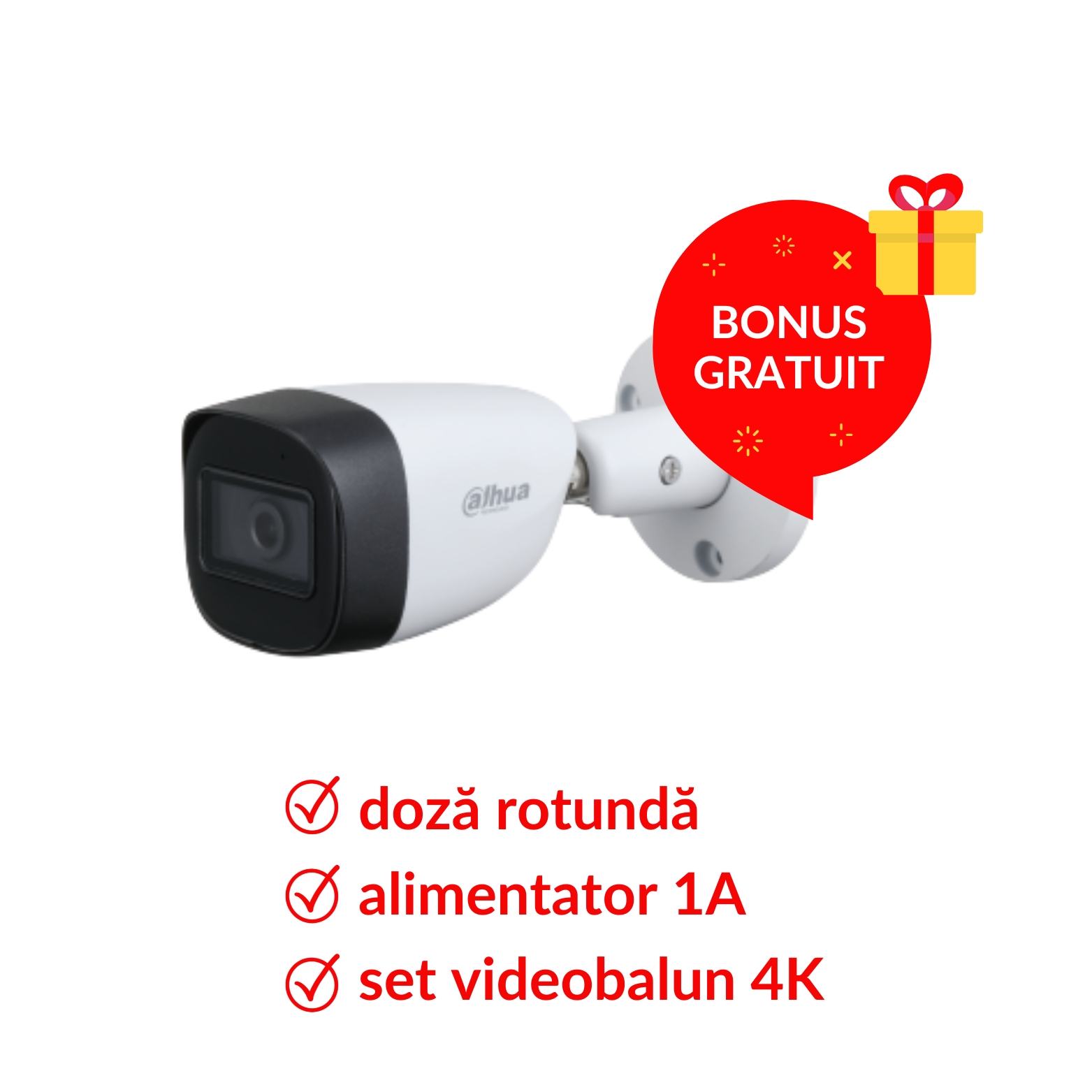 Camere analogice - Cameră de supraveghere bullet IR Fixă HDCVI 2MP HAC-HFW1200CMP-A, high-security.ro