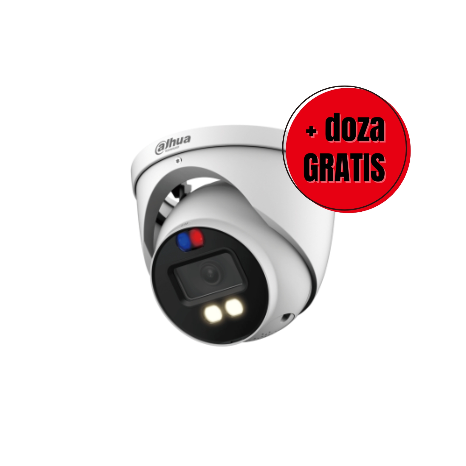 Camere analogice - Cameră de supraveghere dome HDCVI 5MP cu Iluminare Duală Inteligentă și Descurajare Activă HAC-ME1509HP-A-PV, high-security.ro