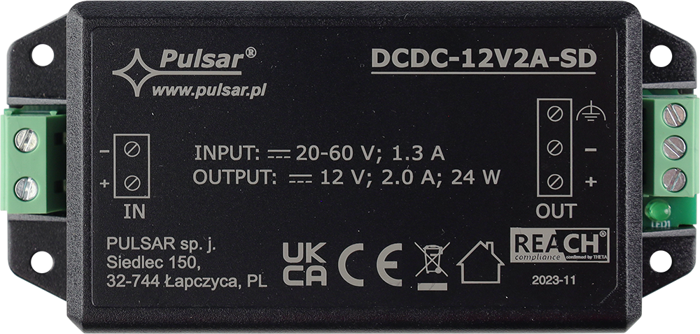 Convertor DC/DC step-down, 2 A DCDC-12V2A-SD, [2],https:high-security.ro