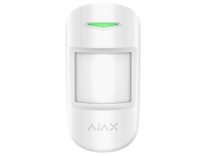 Wireless - Detector wireless de mișcare și geam spart COMBIPROTECT (WHT)-Detecor WIRELESS pir si geam spart AJAX 000504-AJAX CombiProtect WH-Detector wireless PIR +detector de geam spart imunitate la animalele de companie pana la 20kg,detectie volumetrica 12m,c, high-security.ro