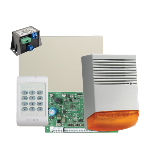 Kit-uri alarmă - Kit alarmă efracție DSC sirenă exterioară KIT1404BS, high-security.ro