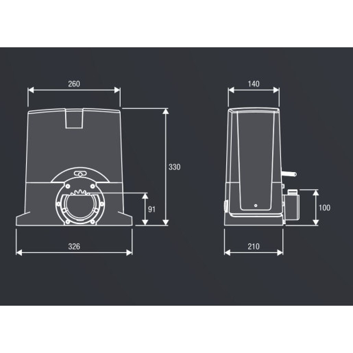 Kit automatizări porți culisante de maxim 800kg KBULL8M, [2],high-security.ro