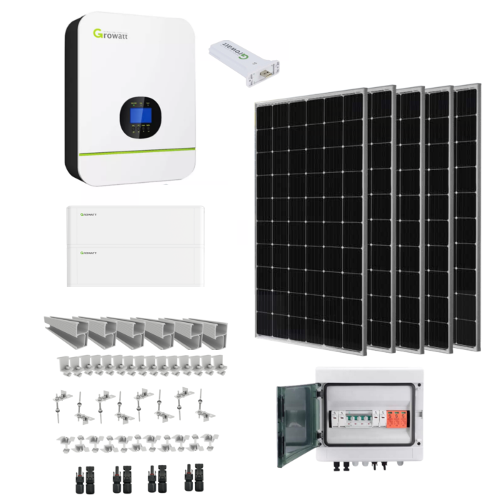Kit-uri fotovoltaice - Kit complet invertor 5kW OFF GRID, cu baterii, 10 panouri + modul Wifi-F inclus KIT 5KW OFF GRID ARK2, high-security.ro