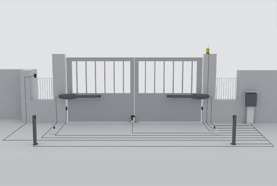 Kit porți batante 2 x 3 m, 230V K-KVECTI2, [5],high-security.ro