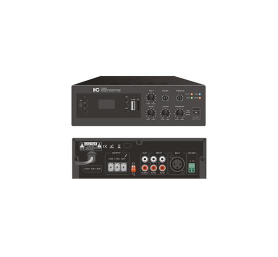 Stații/Amplificatoare - Mini Amplificator Mixer Digital cu MP3 (USB/TF) și Bluetooth T-B60E, high-security.ro