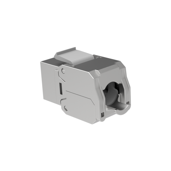 Modul conector Keystone Jack ecranat Cat.6A, cu obturator BH-04-00180, [2],high-security.ro