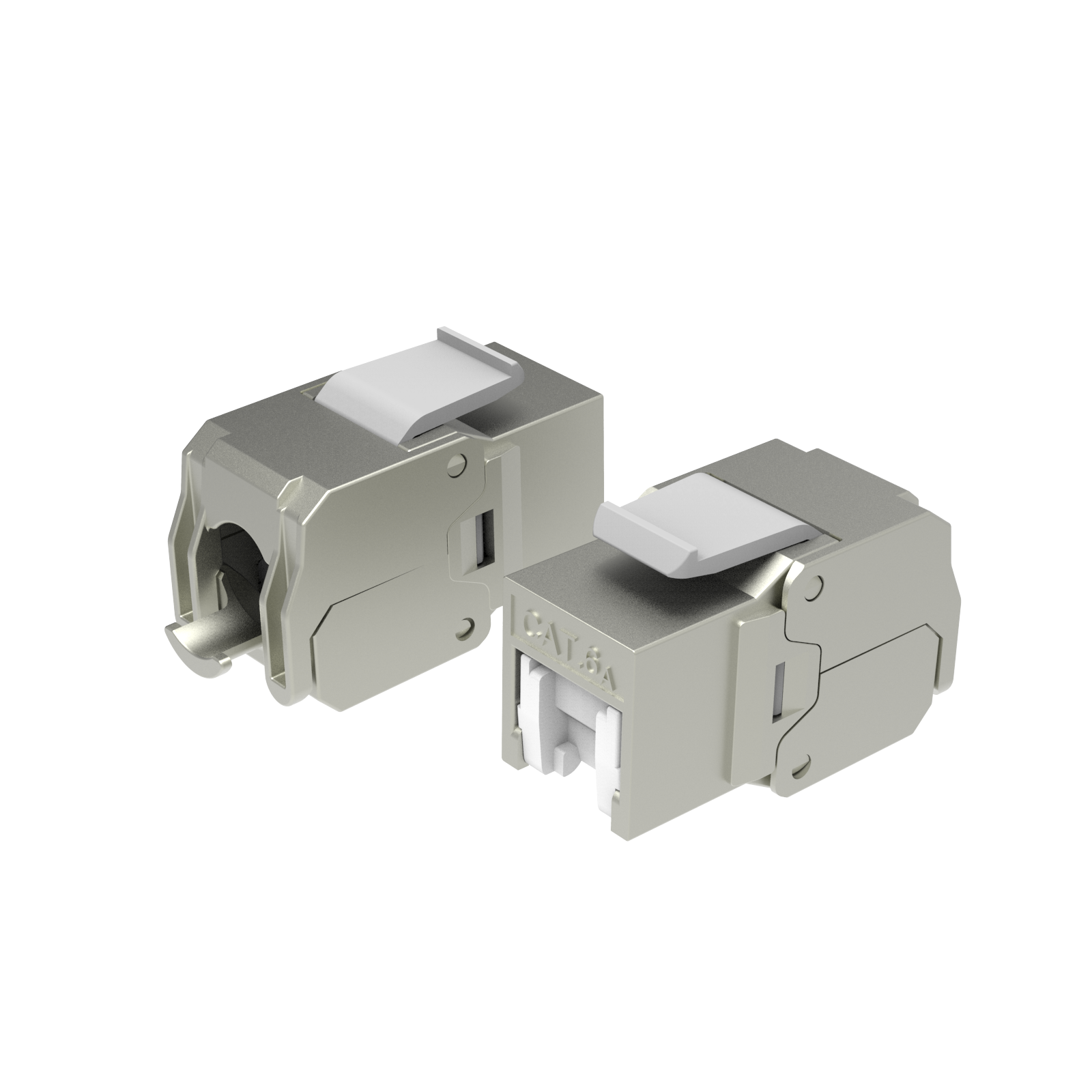 Modul conector Keystone Jack ecranat Cat.6A, cu obturator BH-04-00180, [4],high-security.ro