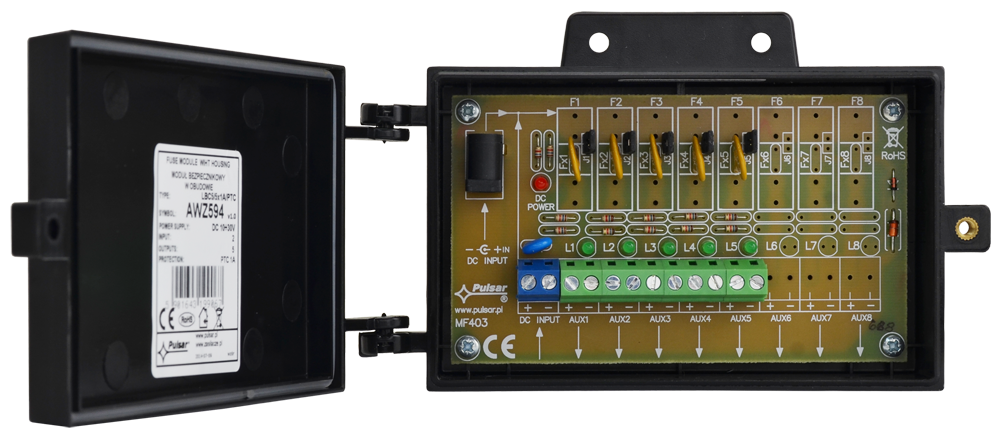 Module - Modul siguranțe LBC5/5×1A/PTC cu carcasă AWZ594, high-security.ro