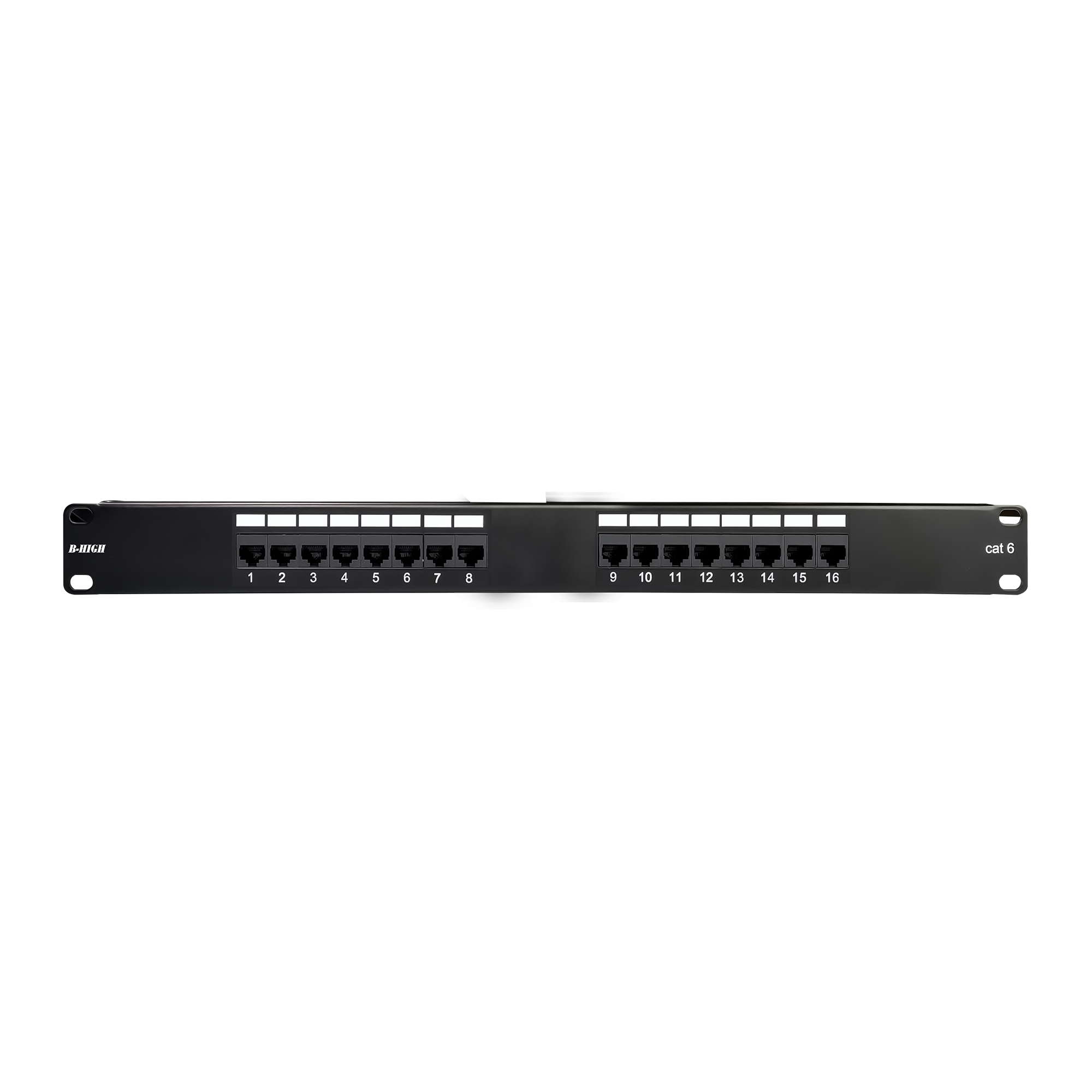 Patch Panel - Patch panel echipat Cat.6 UTP, 1U, 16 porturi BH-07-00109-015-00-02, high-security.ro
