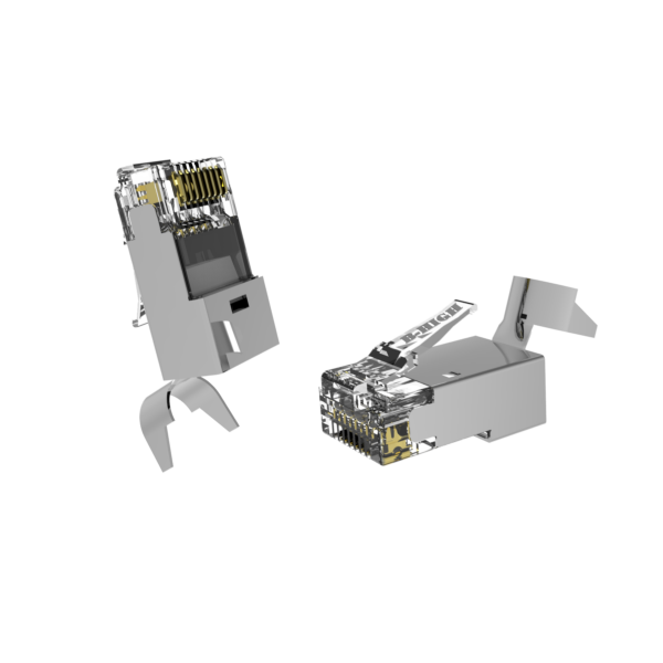 Set 10 conectori STP RJ45 Cat.6A BH-01-00210-Conector  modular  CAT 6A -RJ45, [2],high-security.ro