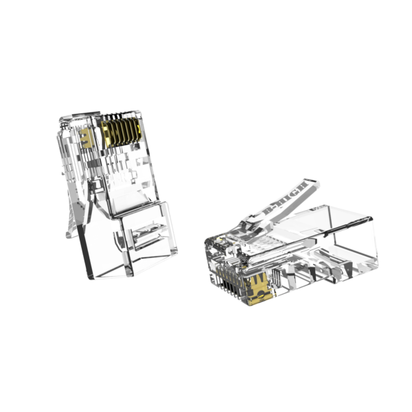 Set 100 conectori Cat5e UTP RJ45 BH-01-00201-Conector modular UTP , CAT 5E, [3],high-security.ro