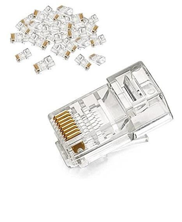 Conectori - Set 100 conectori Cat5e UTP RJ45, high-security.ro