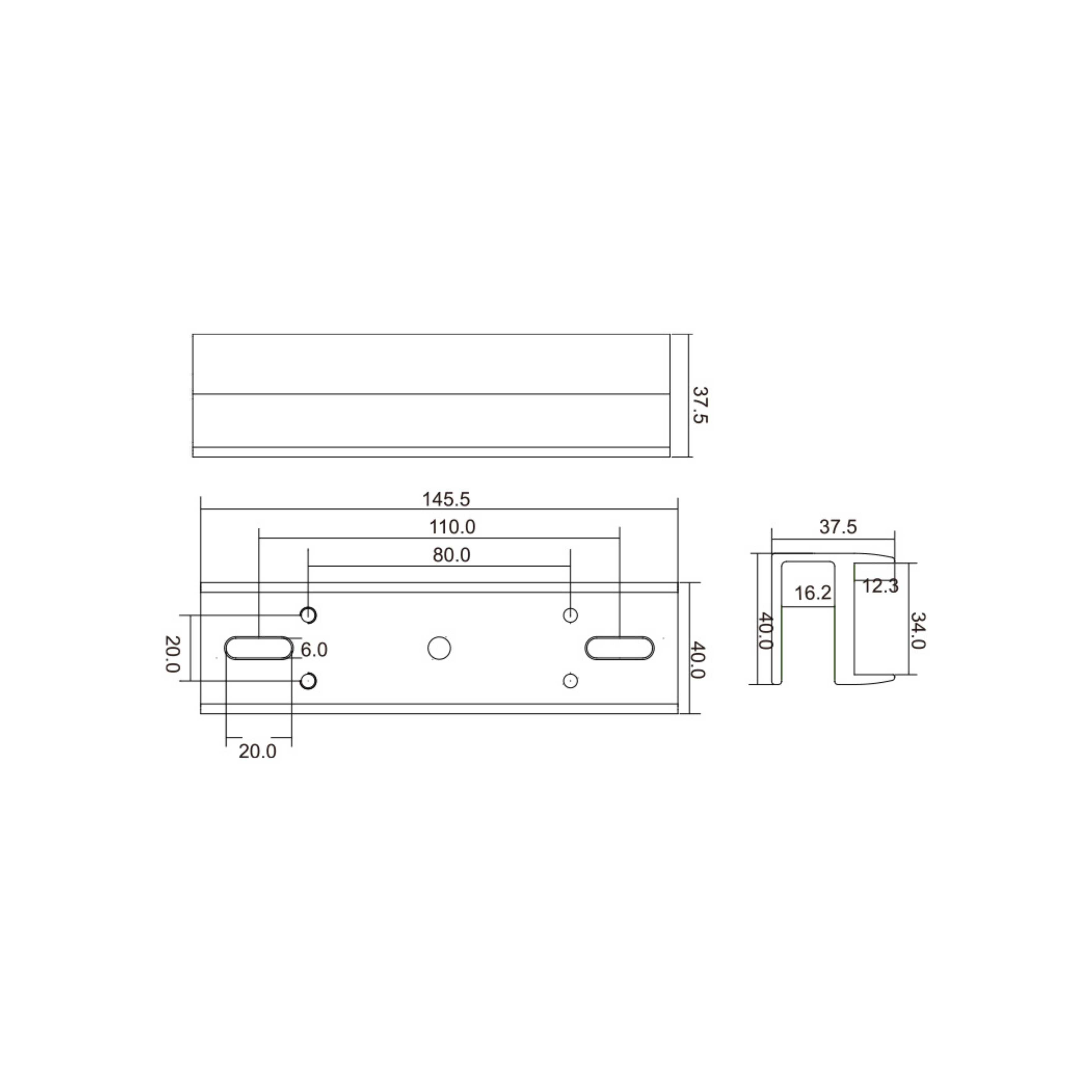Suport electromagnet pentru ușă de sticlă BH-180UI, [6],high-security.ro