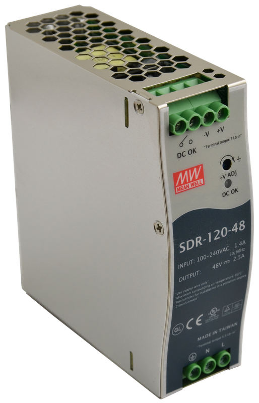 Surse/Alimentatoare - Sursă de alimentare pe șină DIN SDR 48V/120W/2.5A SDR-120-48, high-security.ro