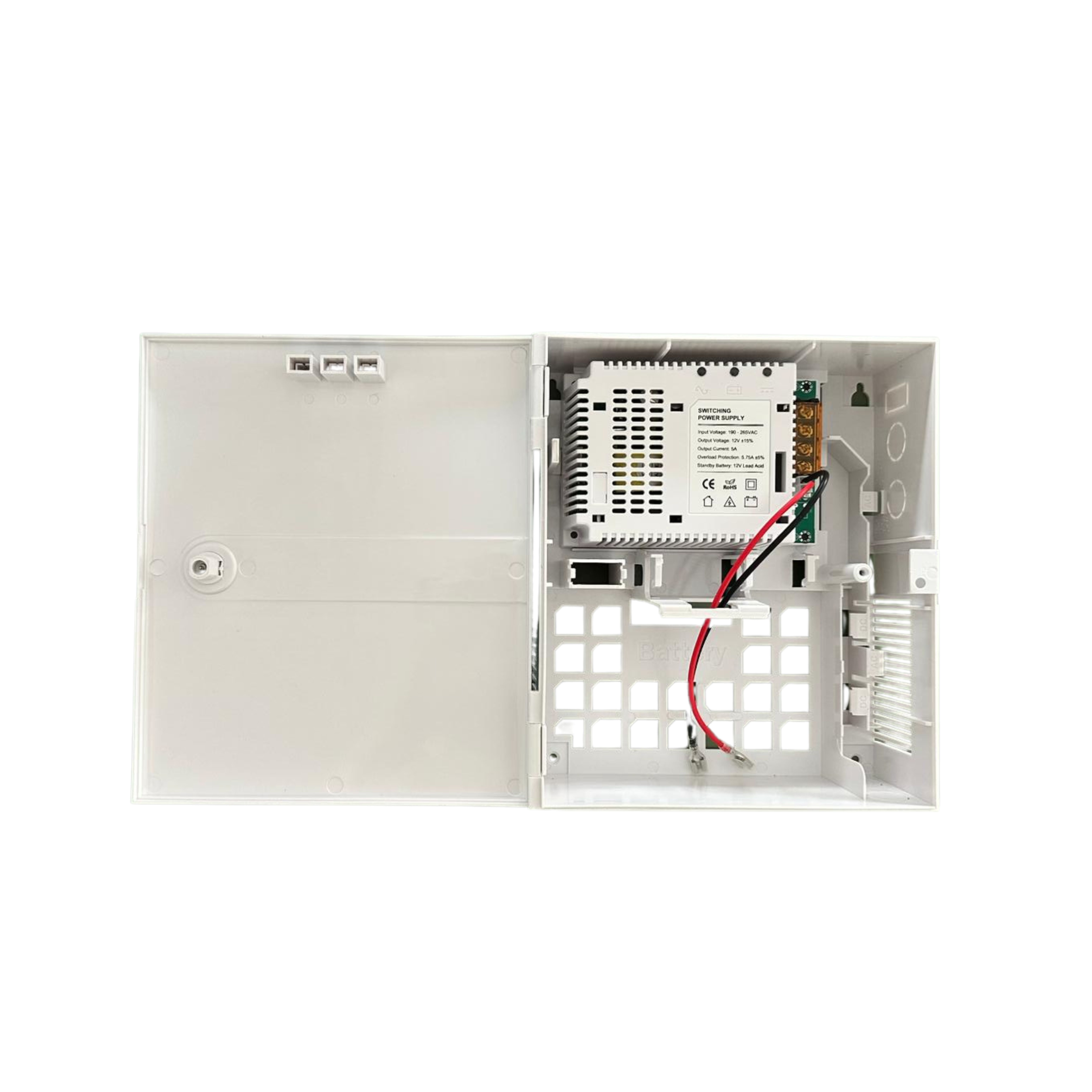 Surse/Alimentatoare - Sursa de alimentare 12V/5Ah in cutie, 2 linii alimentare SPHD1205-01B, https:high-security.ro