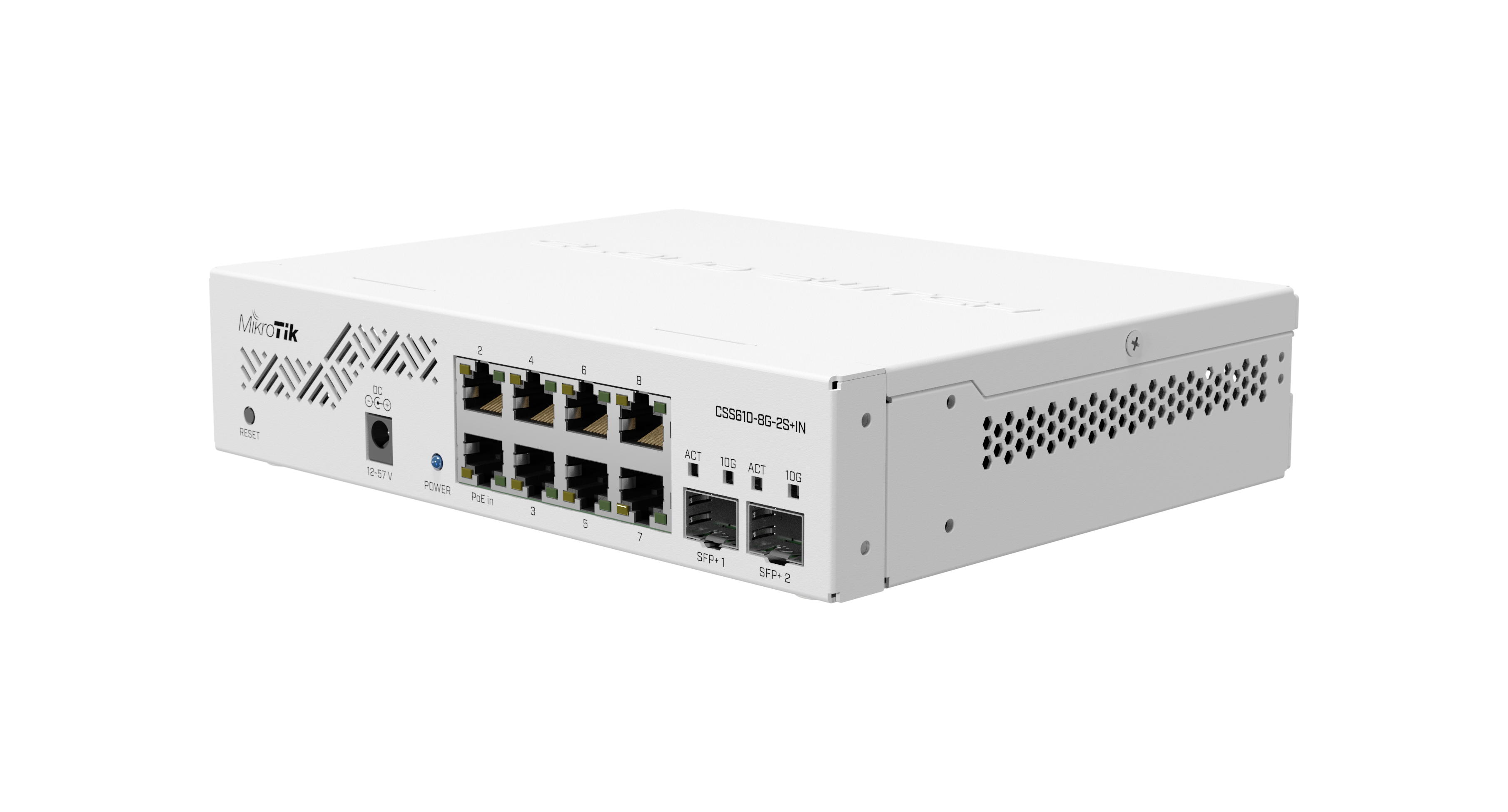 Switch 10 porturi MIKROTIK 8 poturi gigabit + 2 porturi SFP CSS610-8G-2S-IN, [2],high-security.ro