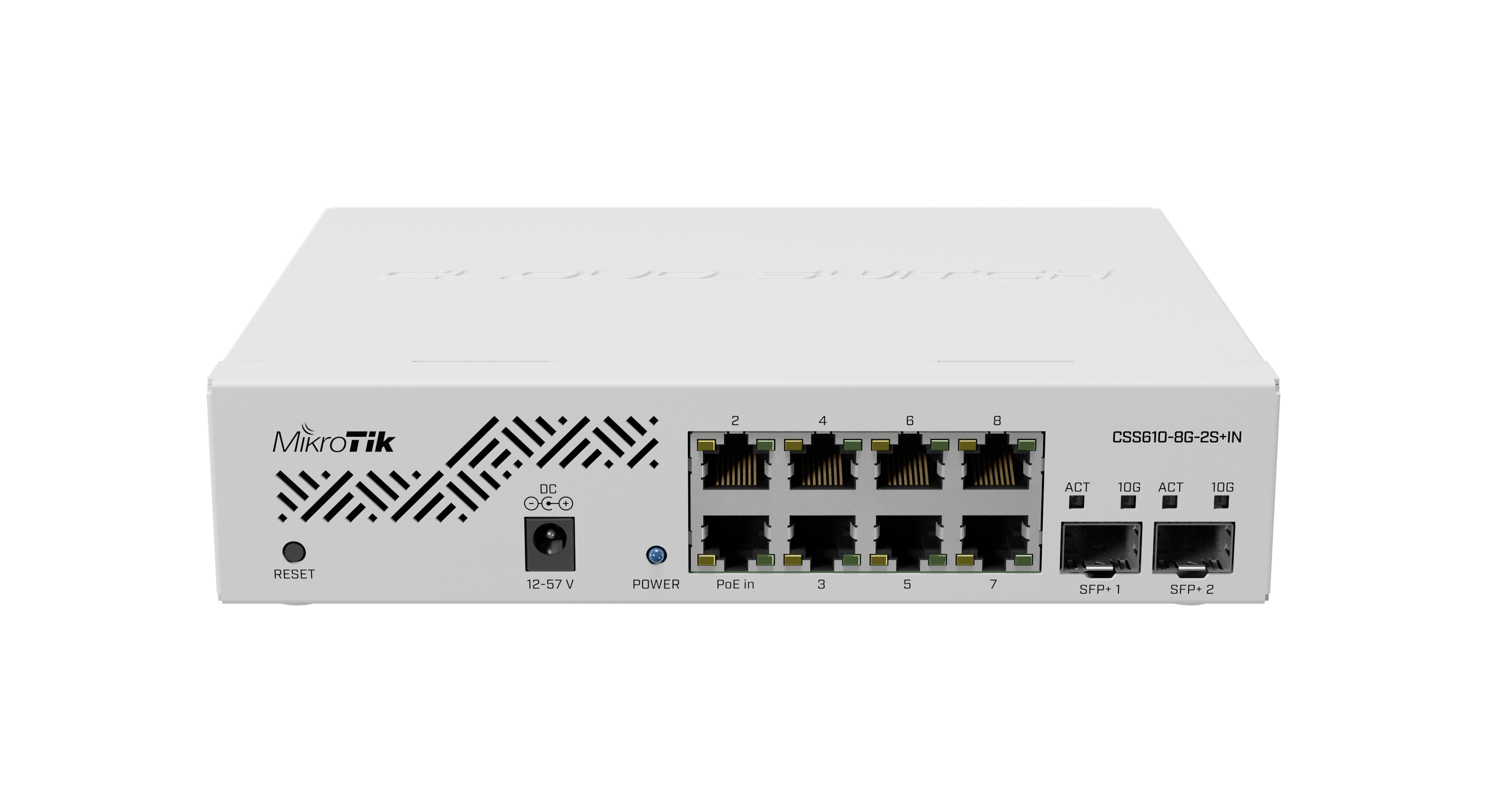 Switch-uri - Switch 10 porturi MIKROTIK 8 poturi gigabit + 2 porturi SFP CSS610-8G-2S-IN, high-security.ro