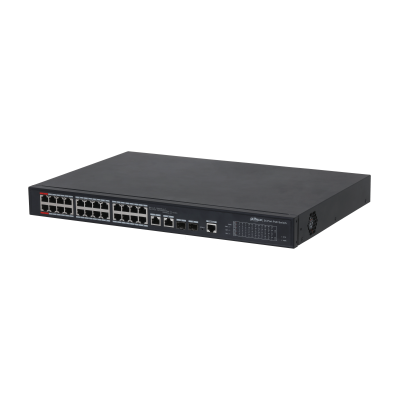 Switch 24 de porturi PoE + 2 porturi uplink, gigabit, cu management PFS4226-24ET-360-V3, [2],high-security.ro