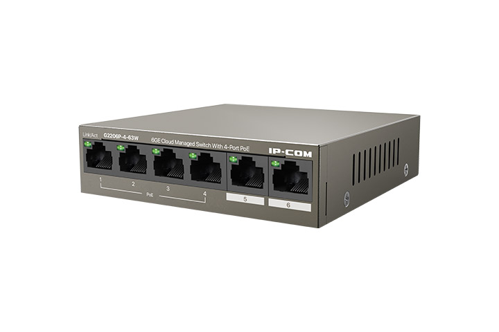 Switch-uri - Switch 4 porturi Gigabit PoE+, 2 porturi RJ45 Gigabit G2206P-4-63W, high-security.ro