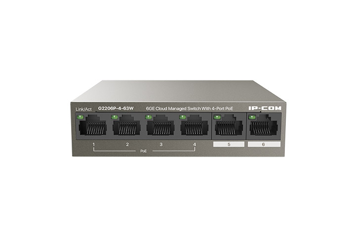 Switch 4 porturi Gigabit PoE+, 2 porturi RJ45 Gigabit G2206P-4-63W, [2],high-security.ro