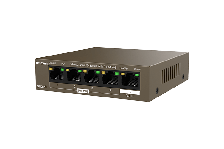 Switch 4 porturi PoE Gigabit, alimentat prin PoE G1105PD, [4],high-security.ro