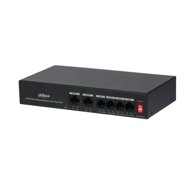 Switch 4 porturi PoE și 2 porturi uplink, cu management PFS3006-4ET-36, [2],high-security.ro