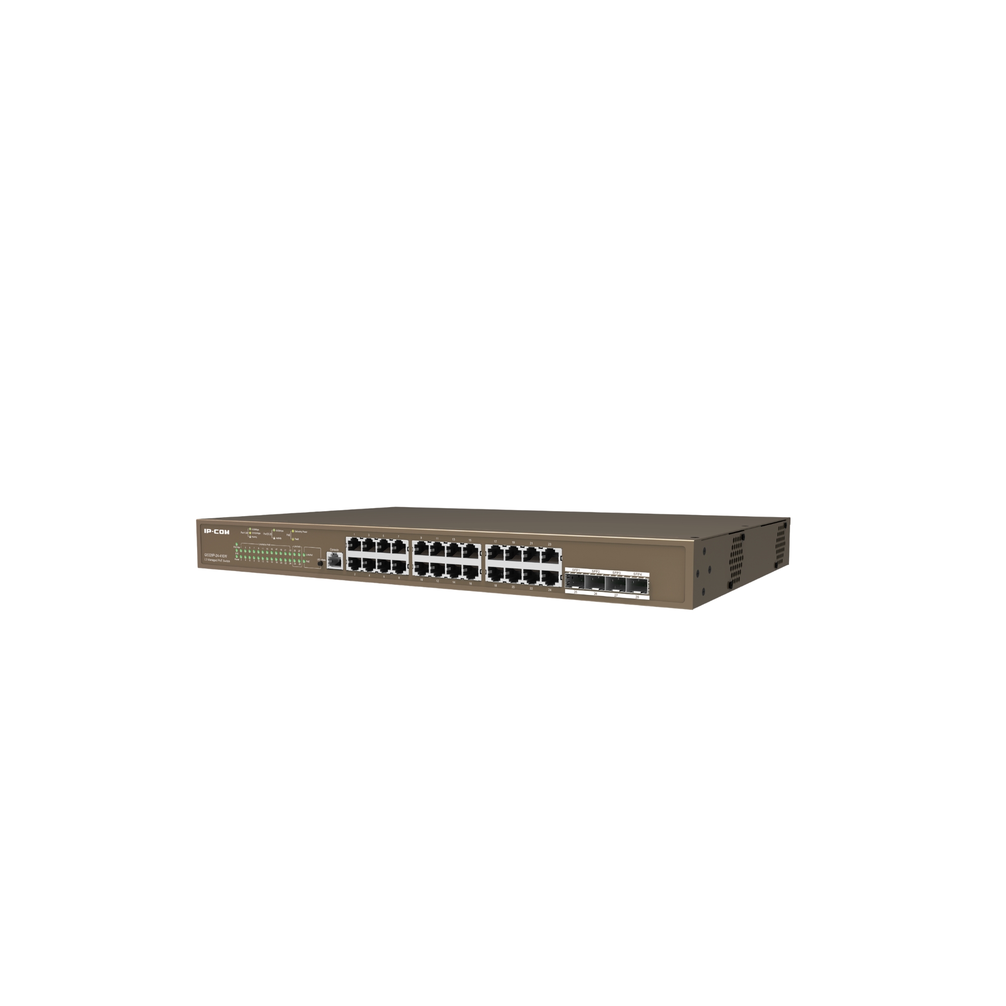 Switch 24 porturi IP-COM, 56 Gbps, 41.7 Mpps, 16000 MAC, PoE, cu management G5328P-24-410W, [3],high-security.ro