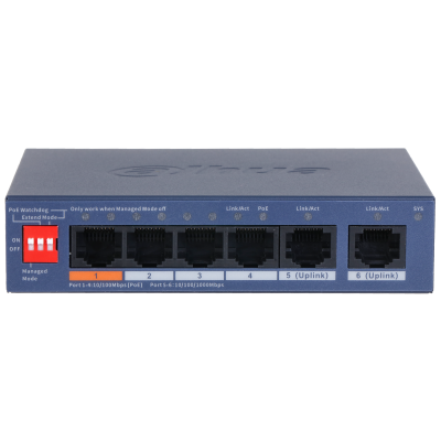 Switch-uri - Switch Gigabit Desktop 4 porturi Poe + 2 porturi uplink, administrat din cloud CS4006-4ET2GT-60, high-security.ro