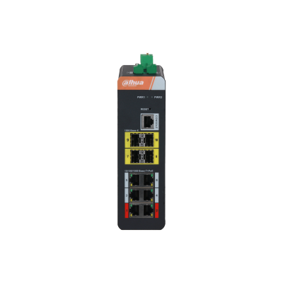 Switch industrial Gigabit cu management 6 porturi PoE si 4 porturi SFP IS4410-6GT-120, [2],high-security.ro