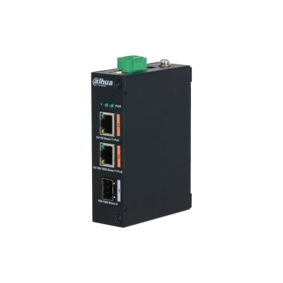 Switch 2 porturi PoE RJ45 + 1 port SFP gigabit, fără management PFS3103-1GT1ET-60-V2, [2],high-security.ro
