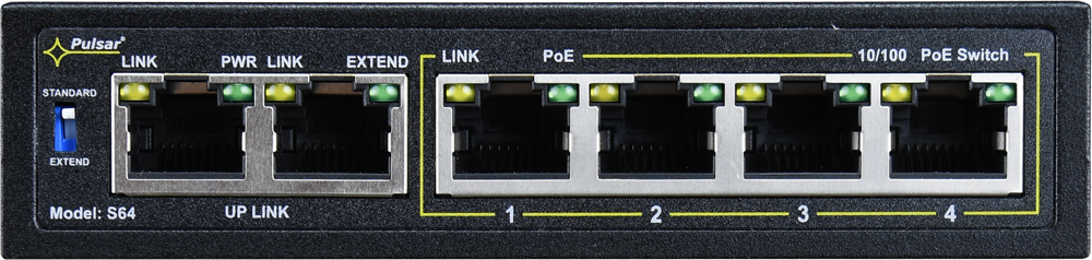 Switch PoE 6 porturi Pulsar S64, [2],high-security.ro