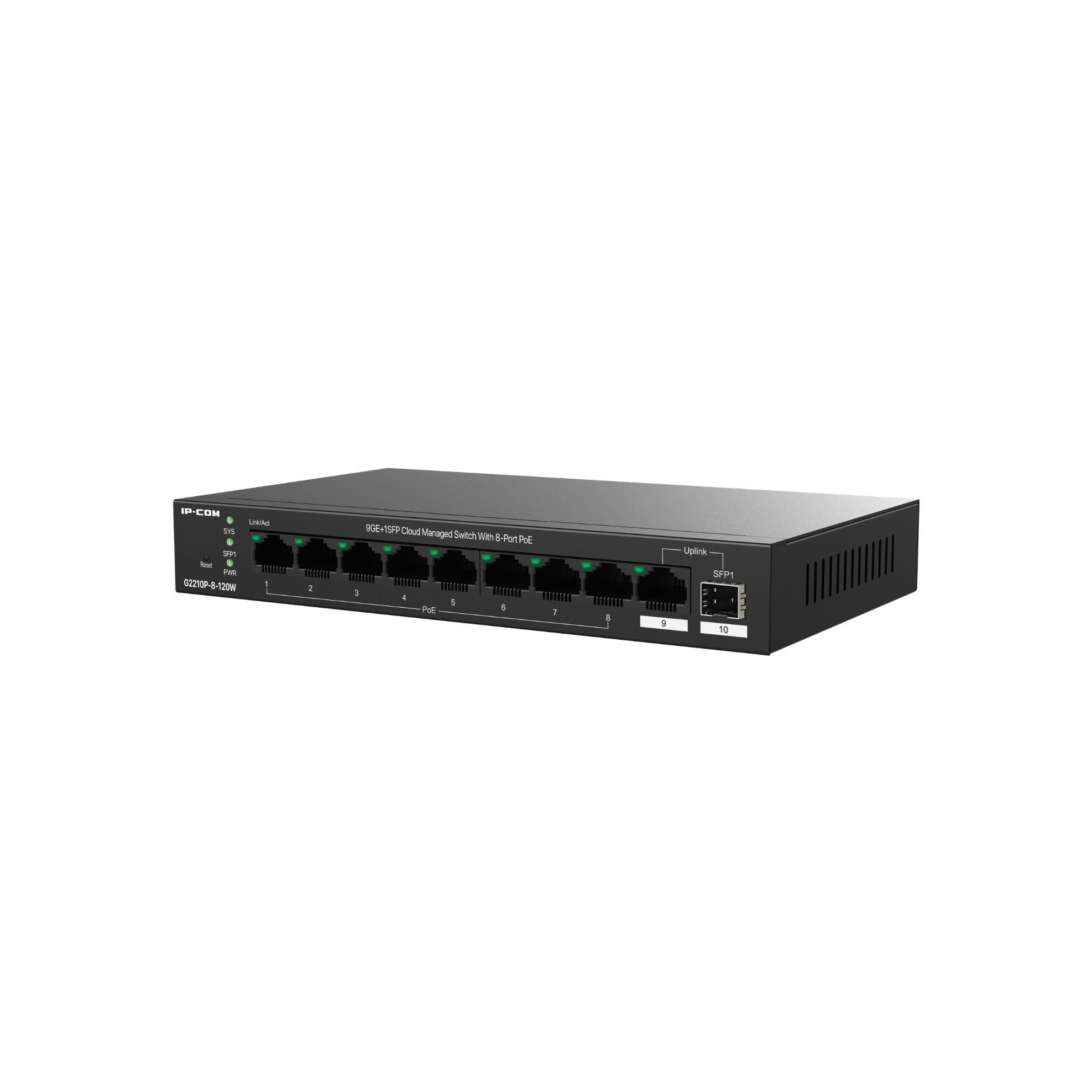 Switch PoE gestionat din cloud, 9 porturi Gigabit Ethernet si 1 port SFP G2210P-8-120W, [2],https:high-security.ro