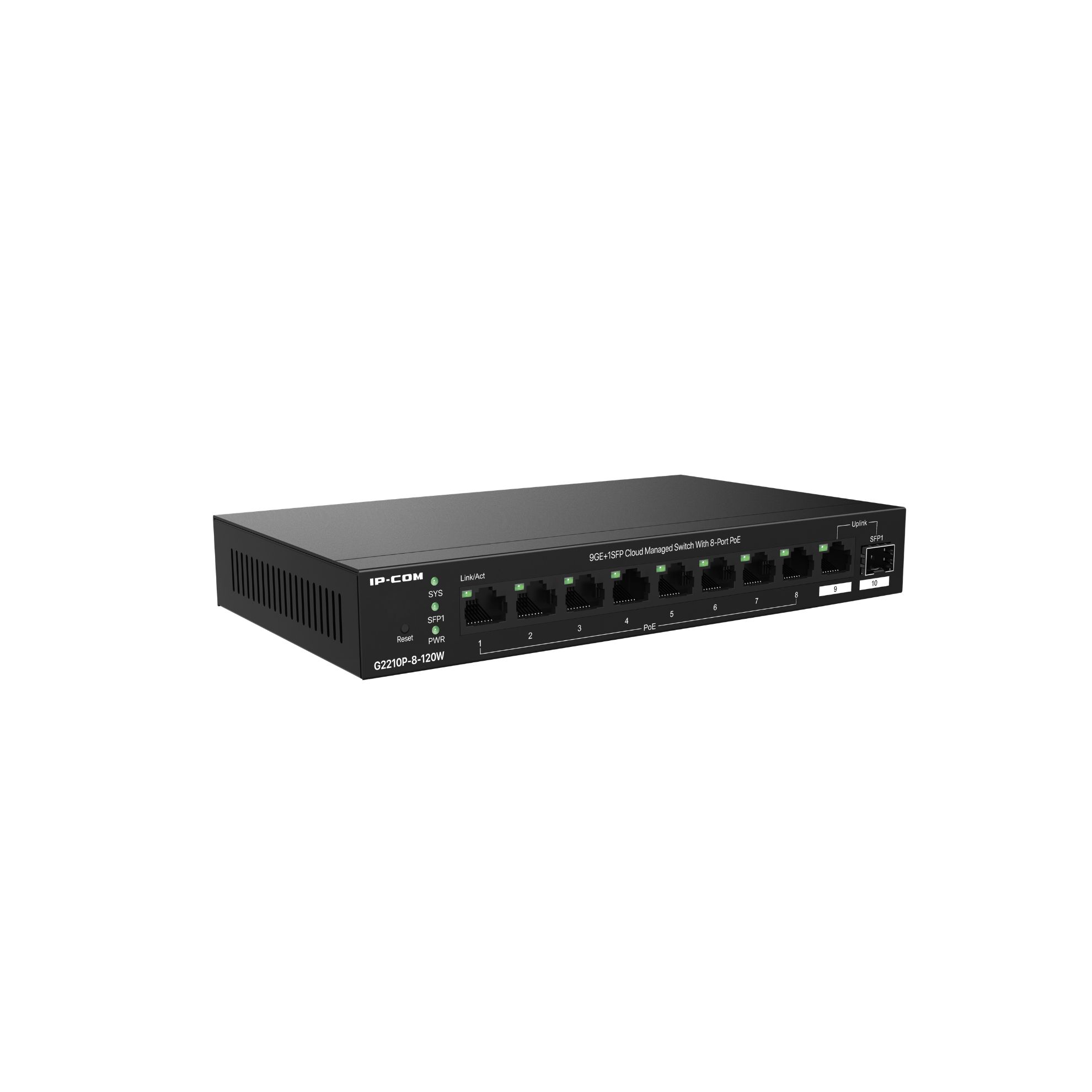 Switch PoE gestionat din cloud, 9 porturi Gigabit Ethernet si 1 port SFP G2210P-8-120W, [4],https:high-security.ro