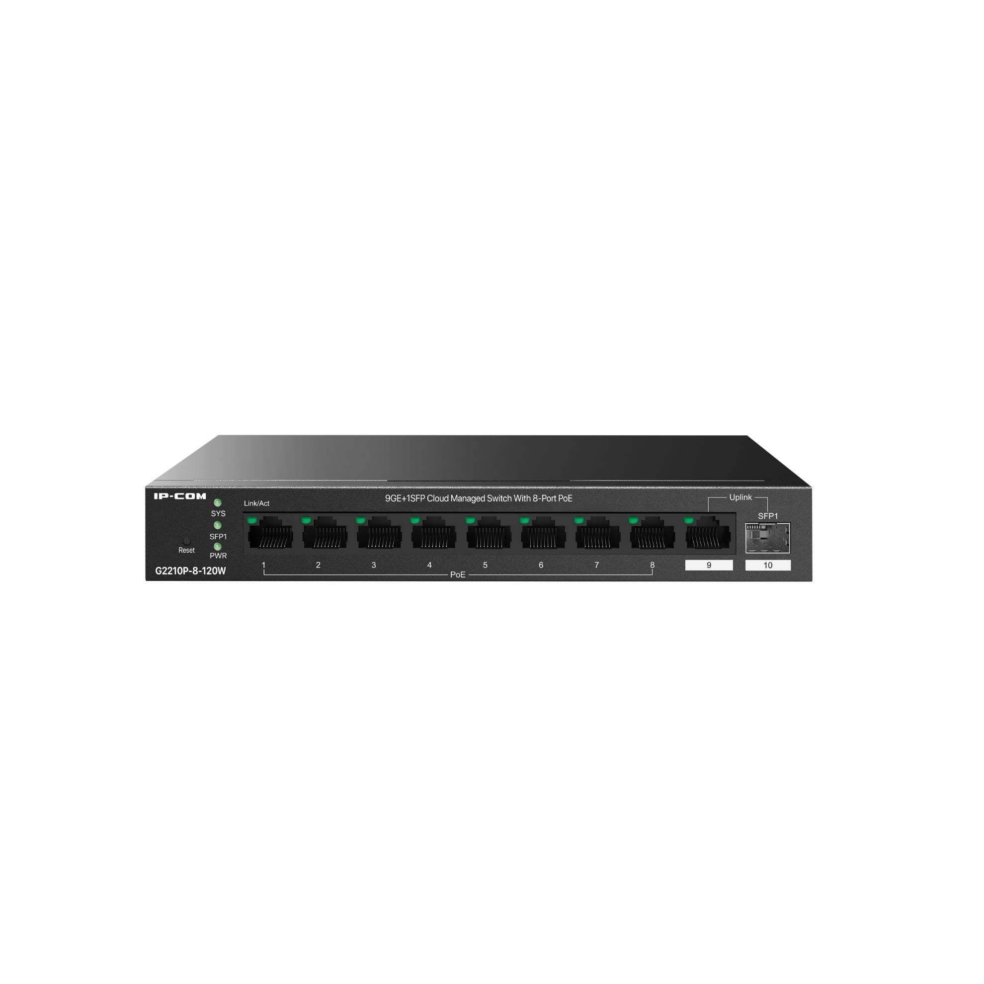 Switch-uri - Switch PoE gestionat din cloud, 9 porturi Gigabit Ethernet si 1 port SFP G2210P-8-120W, https:high-security.ro