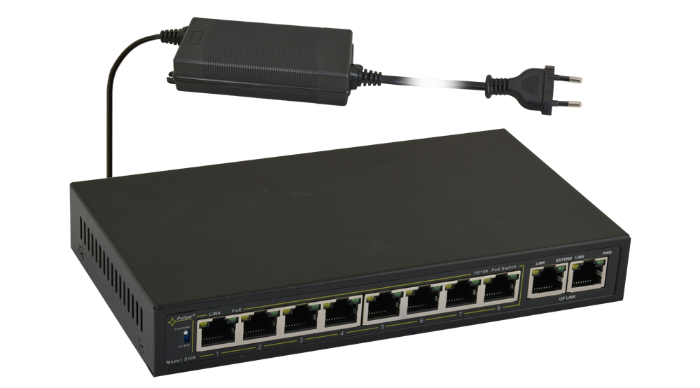 Switch PoE Pulsar 10 porturi S108-90W, [3],high-security.ro