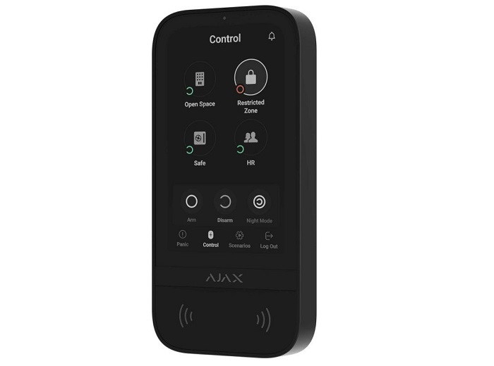 Wireless - Tastatura wireless cu touch screen AJAX KEYPAD TOUCHSCREEN (BLK), high-security.ro