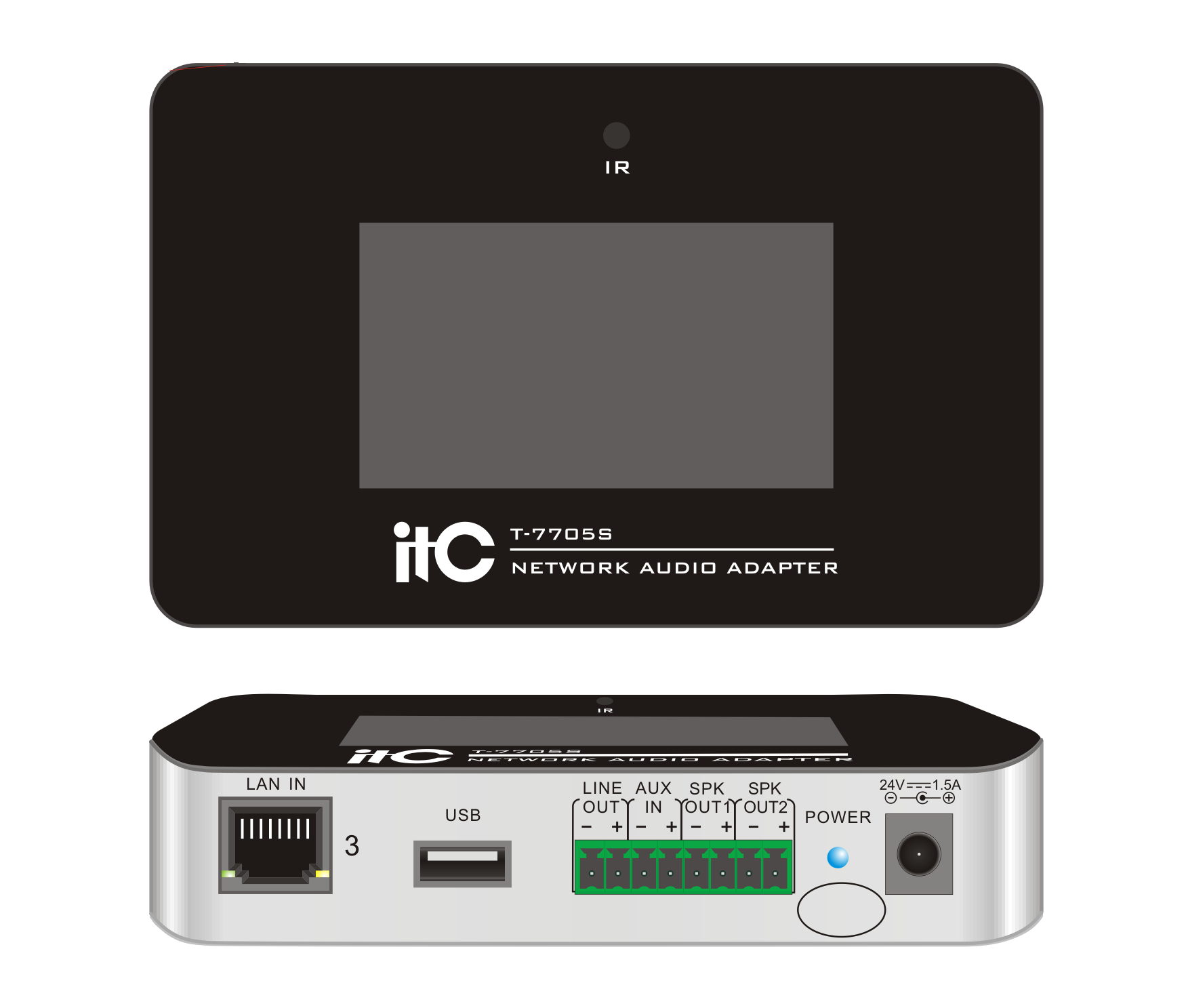 Statii/Amplificatoare - Unitate terminal IP cu amplificator T-7705S, high-security.ro