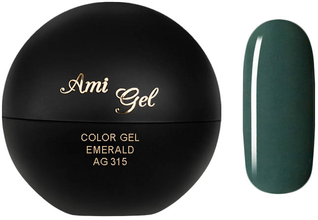 Gel Colorat Pentru Acoperire Si Picatura - Soak Off Color Gel Emerald 5gr - AMI GEL