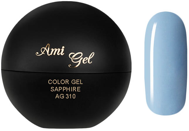 Gel Colorat Pentru Acoperire Si Pictura - Soak Off Color Gel Sapphire 5gr - AMI GEL