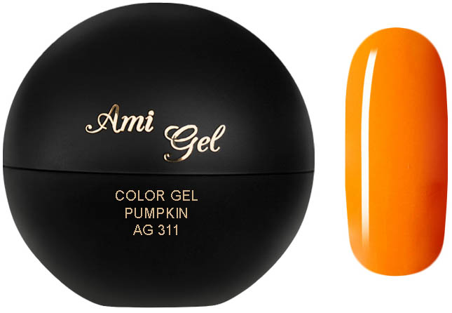 Gel Colorat Pentru Acoperire Si Pictura - Soak Off Color Gel Pumpkin 5gr - AMI GEL
