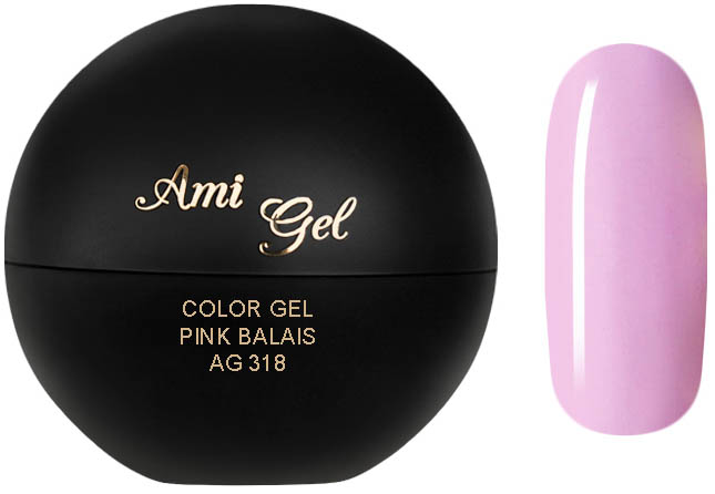 Gel Colorat Pentru Acoperire Si Pictura - Soak Off Color Gel Pink Balais 5gr - AMI GEL